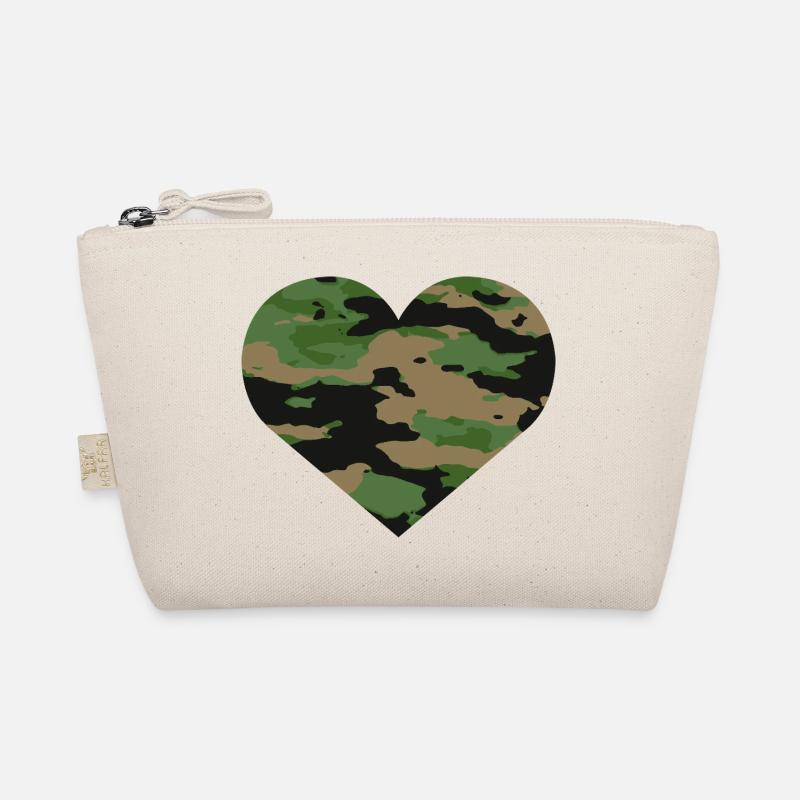 Conception de cœur camouflage Trousse biologique