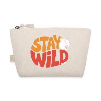 Stay Wild Tiermotiv mit Ratte Design - Bio-Täschchen - Natur - Vorne