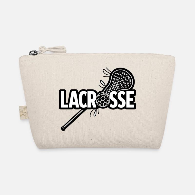 Lacrosse-Logo – Cooles Vintage-Cartoon-Logo - Bio-Täschchen - Natur