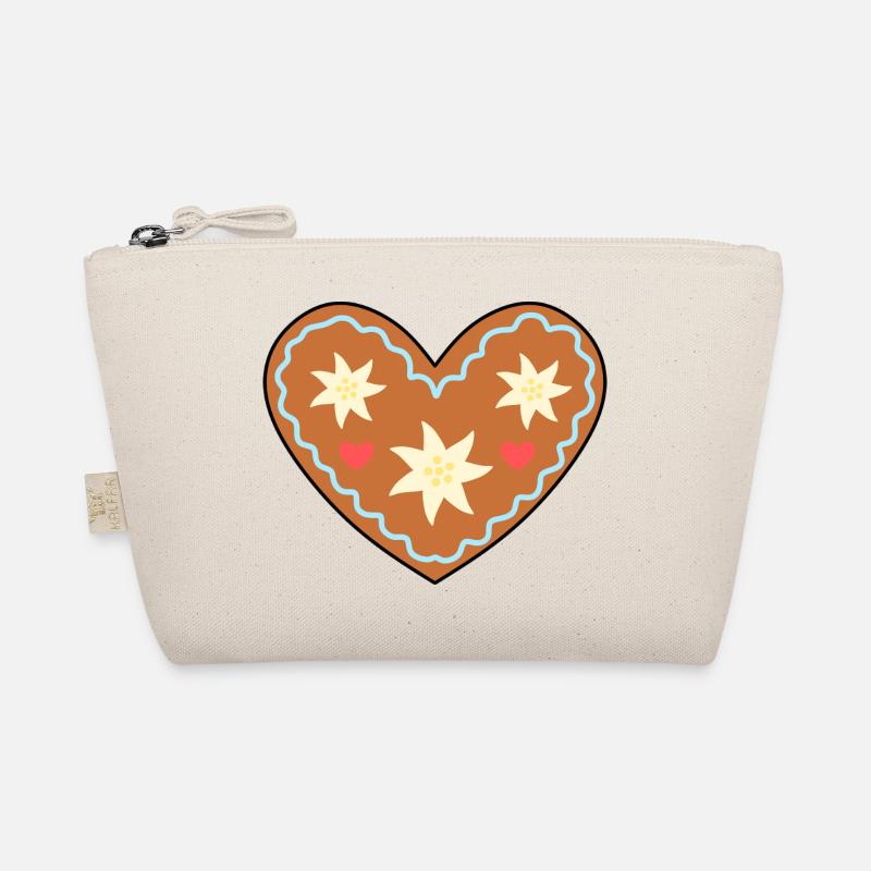 Frosted Heart Gingerbread Design Organic Pouch