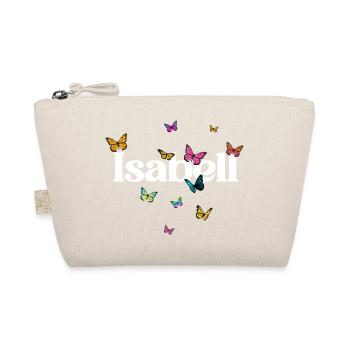 Schöner Mädchenname mit Schmetterlingen ISABELL - Bio-Täschchen - Natur - Vorne