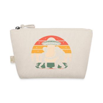 Bigfoot And Alien UFO Encounter Retro Sunset - Organic Pouch - nature - Front