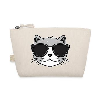 Cool painted cat with sunglasses - Organic Pouch - nature - Front