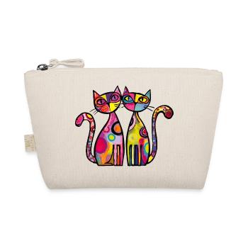 Chats Couple Coloré - Trousse biologique - nature - Devant