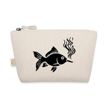 Cursed Goldfish Design – Dark Humor Artwork - Organic Pouch - nature - Front