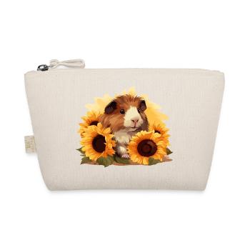 Motif ludique de cochon d’Inde avec des tournesols - Trousse biologique - nature - Devant