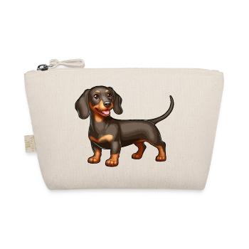 Happy Dachshund puppy - Organic Pouch - nature - Front