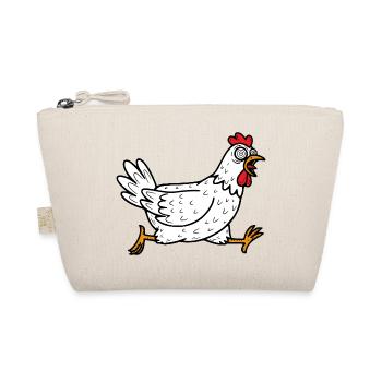 Verrücktes Huhn - Bio-Täschchen - Natur - Vorne