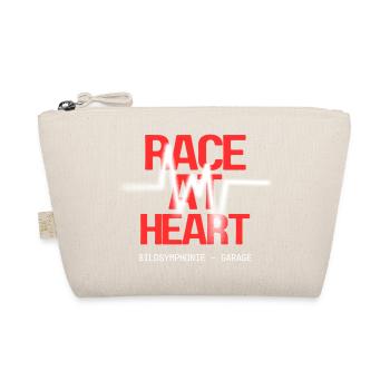 Race at Heart Garage Print - Organic Pouch - nature - Front