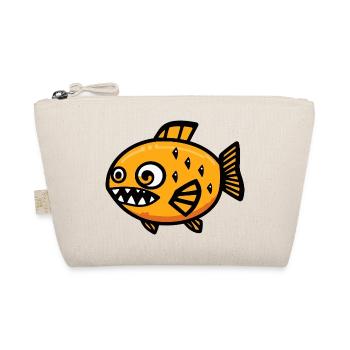Piranha Fish Halloween Comic Funny - Organic Pouch - nature - Front