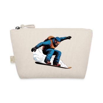 Snowboard Freestyle Sprung  - Bio-Täschchen - Natur - Vorne