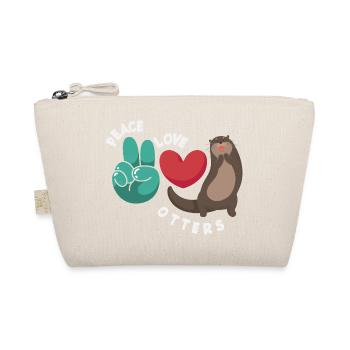 Loutre de mer dessin animé paix amour - Trousse biologique - nature - Devant
