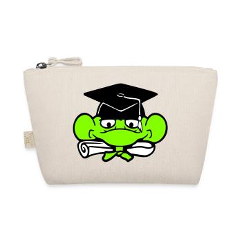 Frosch Schulabschluss Abitur bestanden College süß - Bio-Täschchen - Natur - Vorne