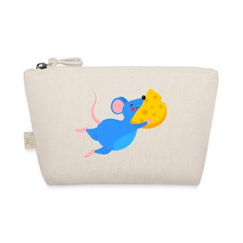 Happy Blue Mouse & Yellow Cheese - Organic Pouch - nature - Front