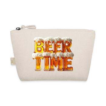 Beer Time – 3D Beer Glass Letters with Foam - Organic Pouch - nature - Front