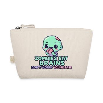 Kawaii Zombie schmeckt Gehirn - Bio-Täschchen - Natur - Vorne