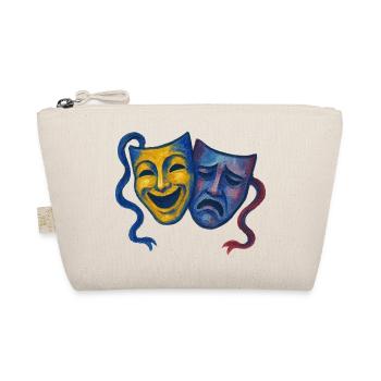 Theatre Masks Joy Sorrow - Organic Pouch - nature - Front