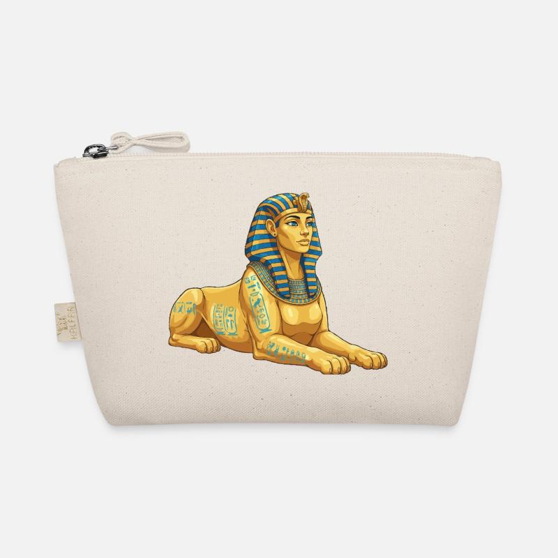 Golden Sphinx with hieroglyphics Organic Pouch