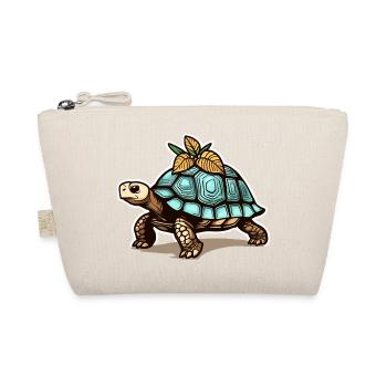 Tortue avec carapace et feuilles bleues - Trousse biologique - nature - Devant