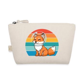Astronauten Retro Raubtier Rotfuchs Fuchsliebhaber - Bio-Täschchen - Natur - Vorne
