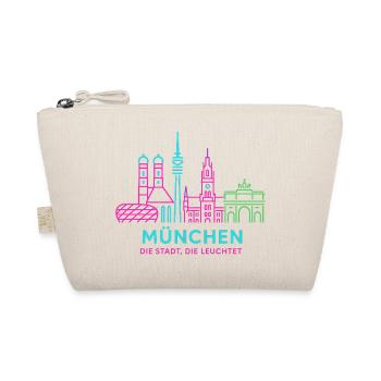 Silhouette néon de Munich - Trousse biologique - nature - Devant