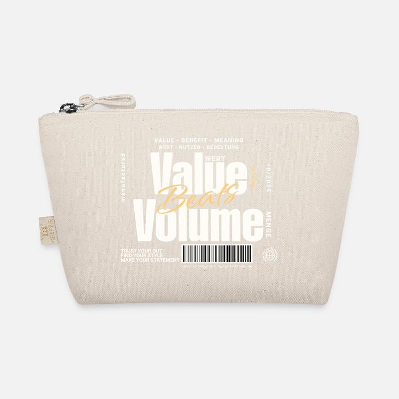 Value Beats Volume – Statement Design (Dark) Organic Pouch