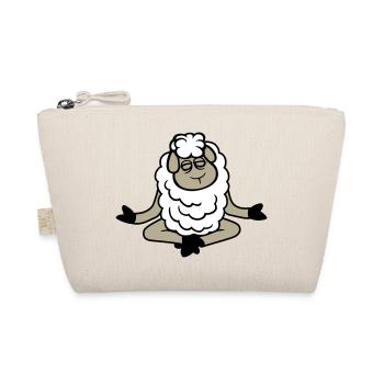 Sheep Relaxed Peaceful Yoga Lotus Meditation - Organic Pouch - nature - Front