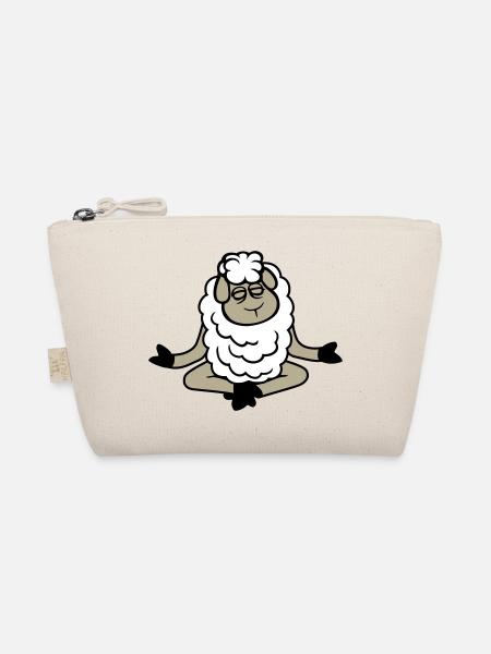mouton détendu paisible yoga lotus méditation - Trousse biologique - nature - Devant