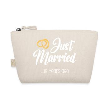 Just Married 15 Years Marriage Married Anniversary - Organic Pouch - nature - Front