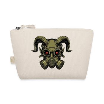 Devilish Demon Mask Halloween Creepy Gothic - Organic Pouch - nature - Front
