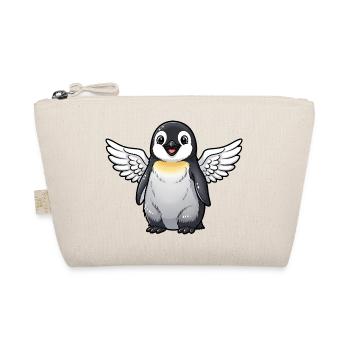Ange pingouin mignon avec des ailes oiseau de dessin animé - Trousse biologique - nature - Devant