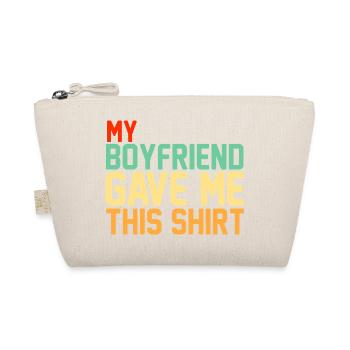 Mein Freund hat mir dieses Shirt im Retro-Stil geschenkt - Bio-Täschchen - Natur - Vorne