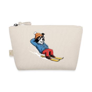 Relaxed Ski Dog With Sunglasses And Hat - Organic Pouch - nature - Front