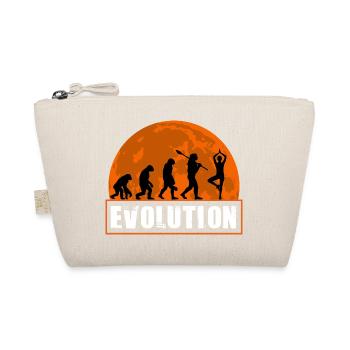 Yoga Lover Shirt Funny Human Evolution Gift - Organic Pouch - nature - Front