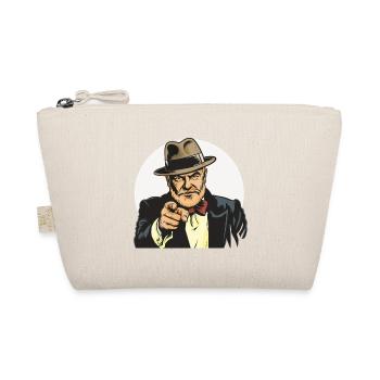 Vintage-Gangster Zeigefinger (I want you!) - Bio-Täschchen - Natur - Vorne