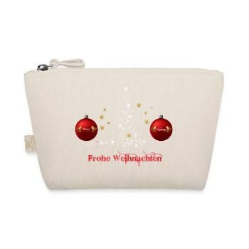 Frohe Weihnachten Ornamentbaum, Weihnachtsgeschenk - Bio-Täschchen - Natur - Vorne