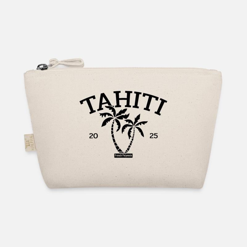 Tahiti - Palm Tree - Palm Trees - French Polynesia Beach Organic Pouch