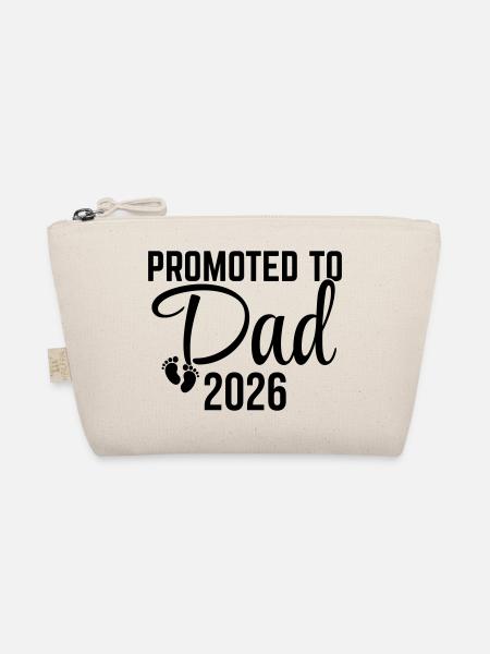 Promoted to Dad 2026 - Organic Pouch - nature - Front