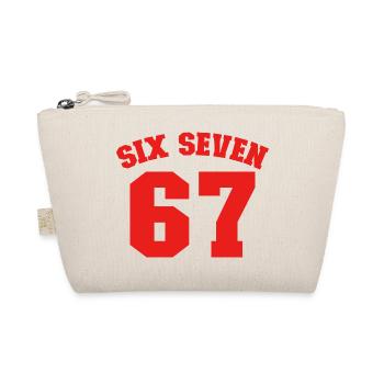 Six Seven Jersey Fun 67 Number 6-7 6 7 Six Seven - Organic Pouch - nature - Front