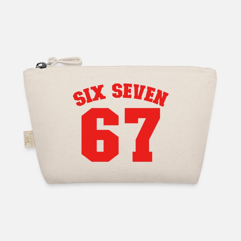 Six Seven Jersey Fun 67 Nummer 6-7 6 7 Six Seven - Bio-Täschchen - Natur