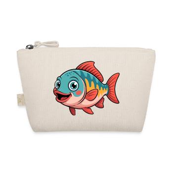 Vivid cartoon fish in retro design - Organic Pouch - nature - Front
