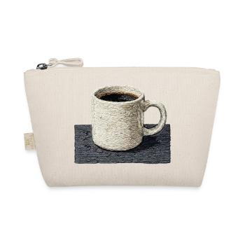Embroidered mug filter coffee slow coffee (printed) - Organic Pouch - nature - Front