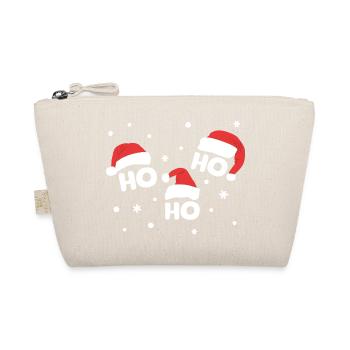 HO HO HO avec des chapeaux de Père Noël - Trousse biologique - nature - Devant