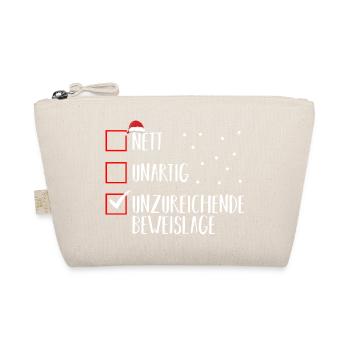 Santa Claus Christmas Time Naughty Christmas - Organic Pouch - nature - Front
