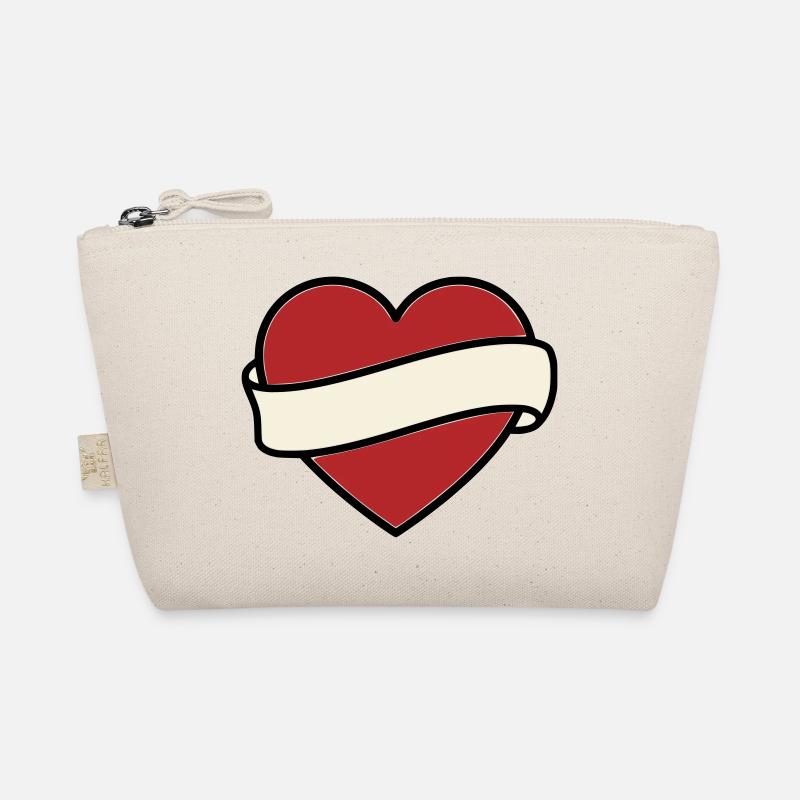 Tattoo Heart Banner Scroll Vector Organic Pouch
