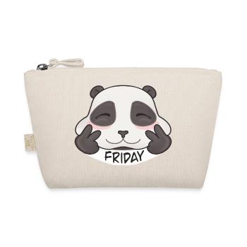 Süßer Freitag-Panda - Bio-Täschchen - Natur - Vorne