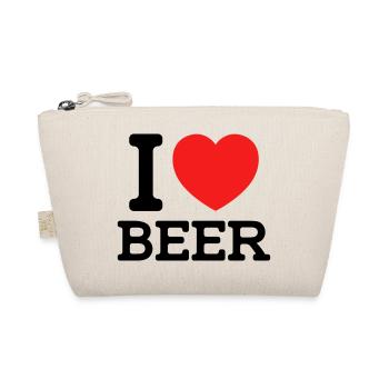 I love Beer (colors can be changed) - Organic Pouch - nature - Front