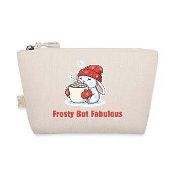 Frosty But Fabulous - Süßer Winter Hase & Kakao - Bio-Täschchen - Natur - Vorne