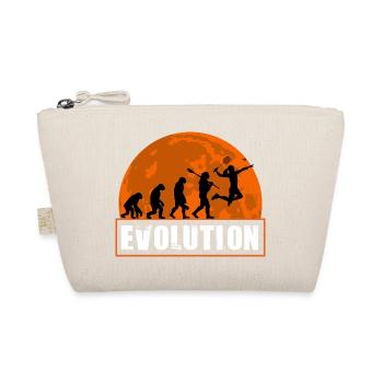 Badminton Evolution Player Smash Racket Sport Art - Organic Pouch - nature - Front