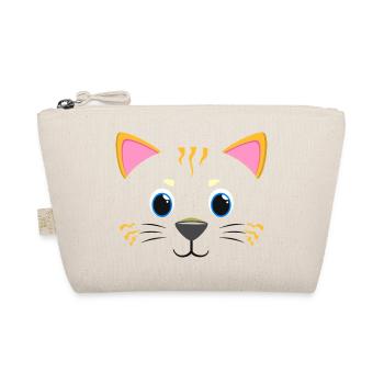 Cadeau amoureux du chaton Kawaii Chat Face de Chat Mignon, Miaou pour l’Amoureux de l’Animal - Trousse biologique - nature - Devant